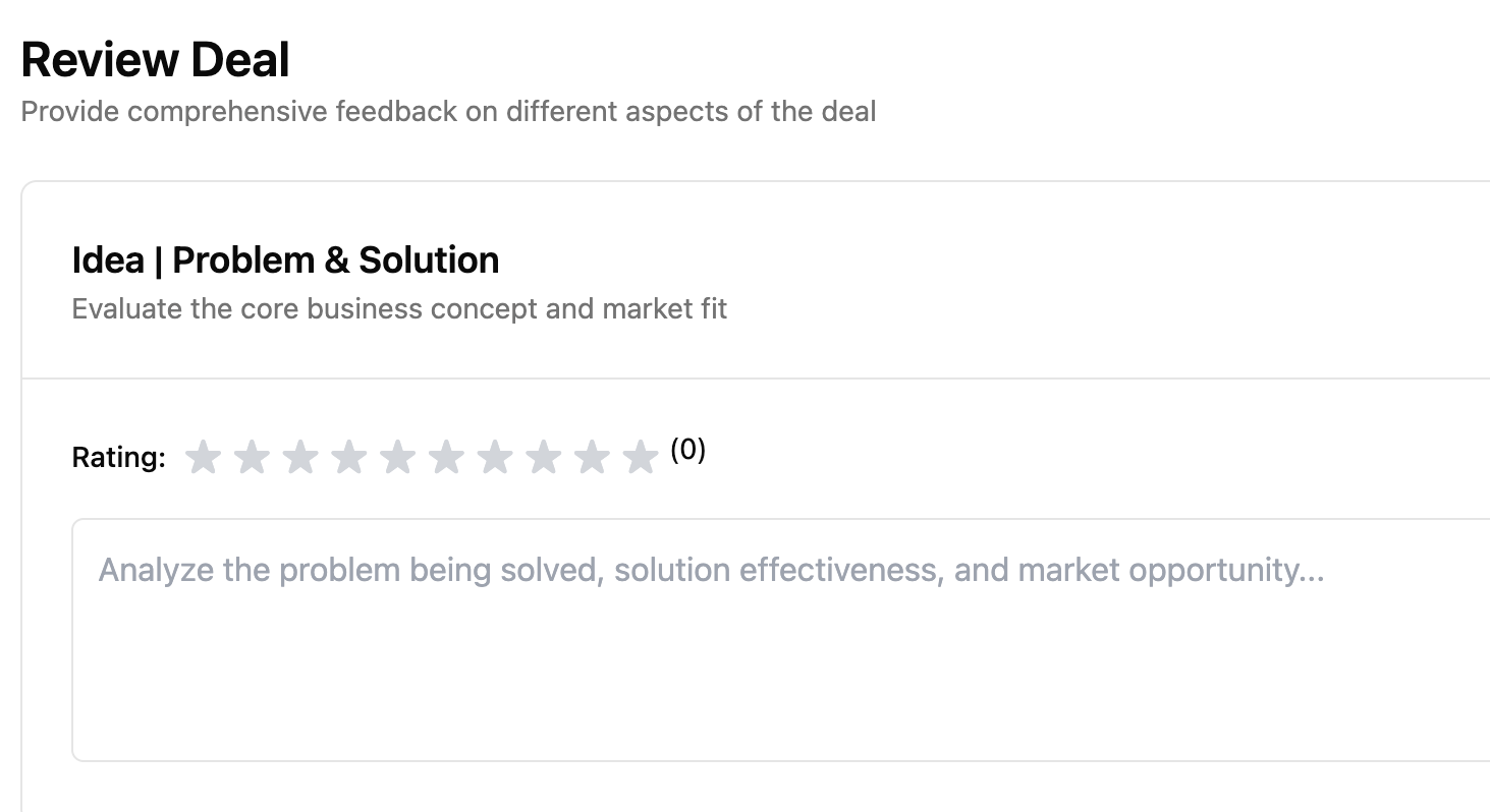 Team Reviews UI showing internal and LP-access feedback